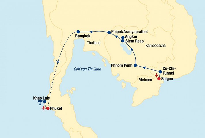 Vietnam, Kambodscha & Thailand Rundreise