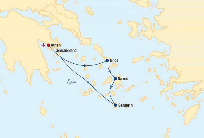 Kykladen Inselhüpfen Rundreise