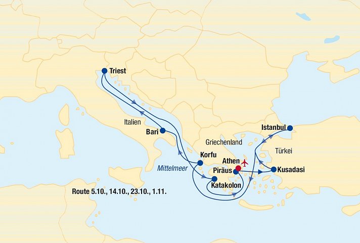 Kreuzfahrt Östliches Mittelmeer