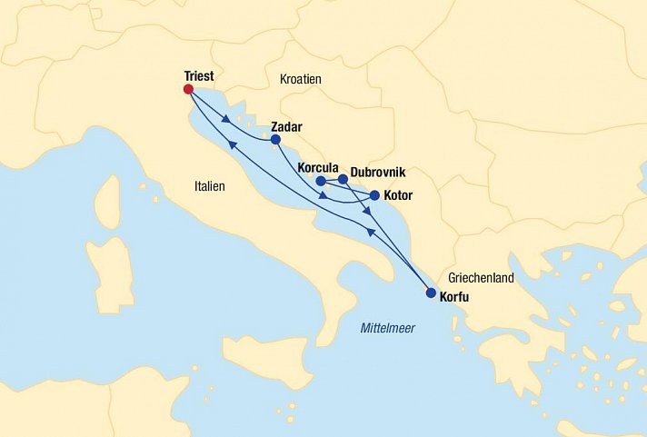 Baden auf Korfu + Kreuzfahrt Adria