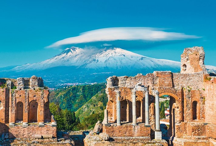 Sizilien Rundreise - Antikes Theater, Taormina