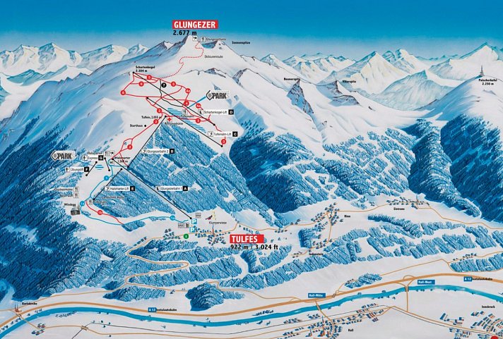 Hotel Gasthof Stangl - Karte Skigebiet