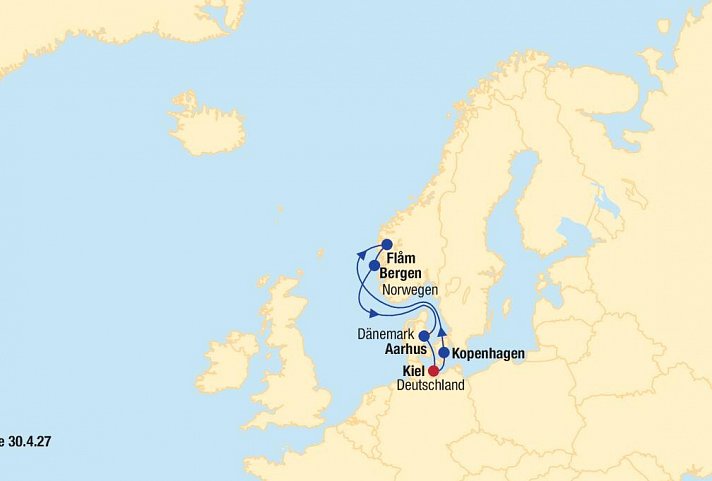Kreuzfahrt Norwegen inkl. Bahn