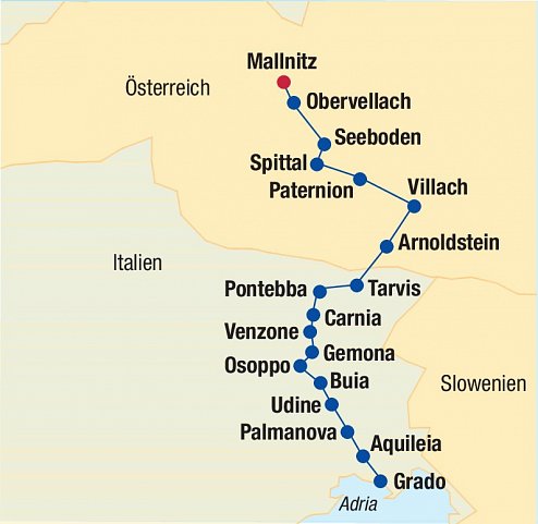 Alpe-Adria Radweg ab Mallnitz