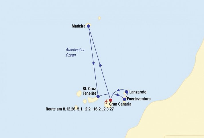 Baden auf Gran Canaria + Kreuzfahrt Kanaren