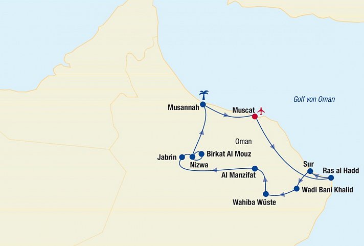 Oman Rundreise & Baden