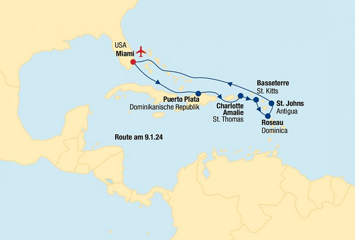 Kreuzfahrt Miami & Karibik