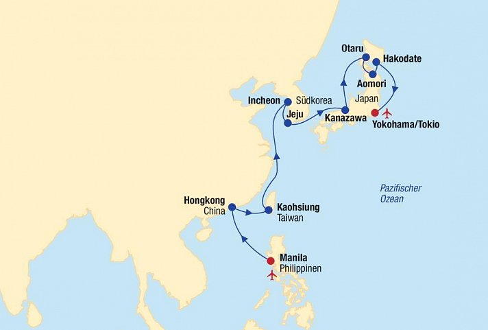 Kreuzfahrt Ostchinesisches Meer