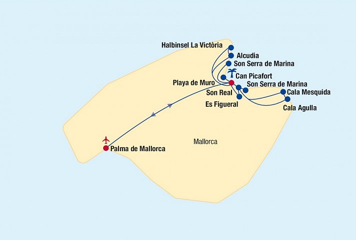 Mallorca Wanderreise - Hotel BQ Ca'n Picafort 