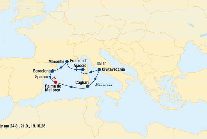 Baden auf Mallorca + Kreuzfahrt Mittelmeer