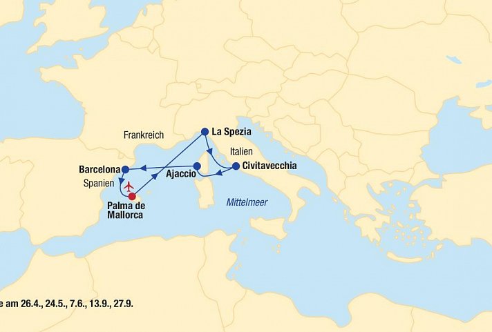 Baden auf Mallorca + Kreuzfahrt Mittelmeer